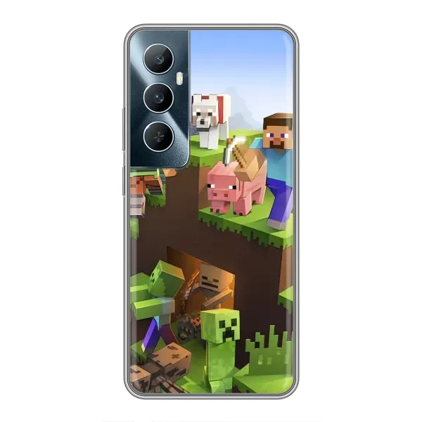 Чехол с рисунком «Майн-крафт» для Realme C65 Чехол с рисунком «Майн-крафт» для Realme C65
