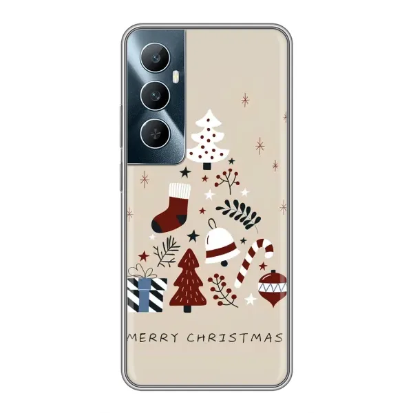 Чехол с рисунком «Merry Christmas» для Realme C65 Чехол с рисунком «Merry Christmas» для Realme C65