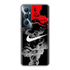 Силиконовый Чехол на Realme C65 с картинкой Nike (Nike дым)