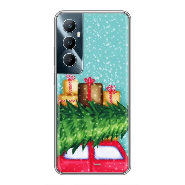 Чехол с рисунком «Новогодние подарки» для Realme C65