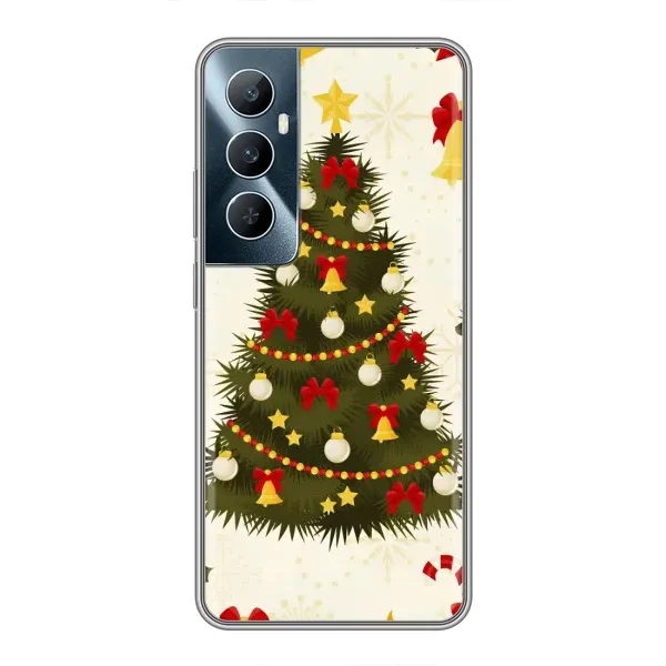 Чехол с рисунком «Новогодний принт» для Realme C65
