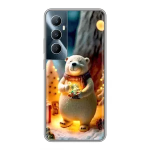 Чохли на Новий Рік Realme C65 (Новорічний ведмедик)