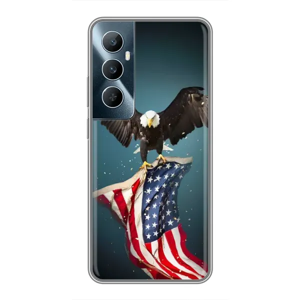 Чехол с рисунком «Орел и флаг» для Realme C65