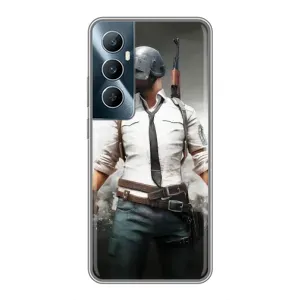 Силиконовый чехол с картинкой "Герой Pubg" на Realme C65 (Пабг)