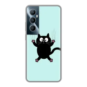 Силіконовий чохол з котиком для Realme C65 (Падаючий кіт)