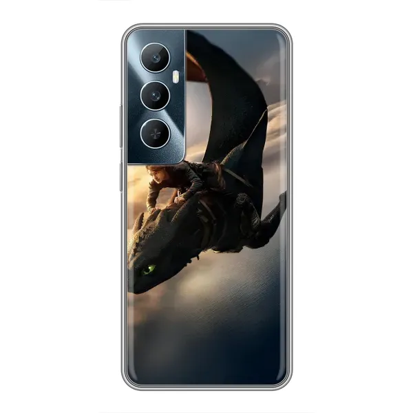 Чехол с рисунком «Полет Беззубика» для Realme C65 Чехол с рисунком «Полет Беззубика» для Realme C65