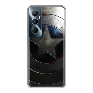 Чехол с Щитом Капитана Америки на Realme C65 (Ретро Щит Капитана)