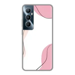 Чохол квітковий дизайн для Realme C65 (Рожевий фон)