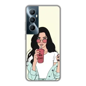 Силіконовый Чохол на Realme C65 з картинкой Модных девушек (З напоєм)
