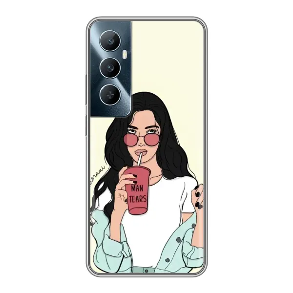 Чехол с рисунком «С напитком» для Realme C65 Чехол с рисунком «С напитком» для Realme C65