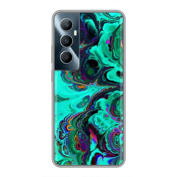 Чехол с рисунком «Салатный мрамор» для Realme C65 Чехол с рисунком «Салатный мрамор» для Realme C65