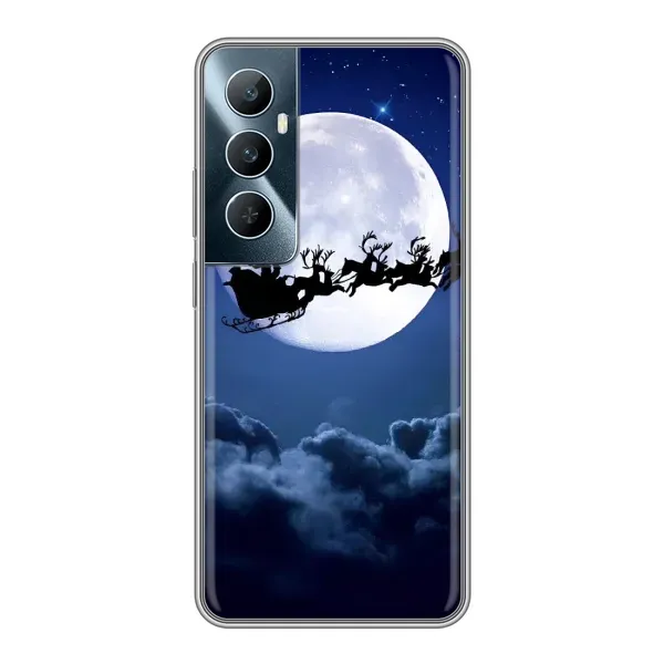 Чехол с рисунком «Санта - луна» для Realme C65 Чехол с рисунком «Санта - луна» для Realme C65