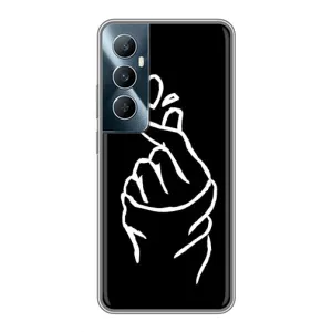 Чохол (Знак сердечка) для Realme C65 (Сердечко на чорному)