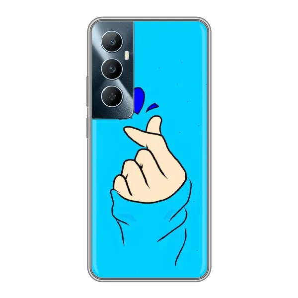 Чехол с рисунком «Сердце на синем» для Realme C65 Чехол с рисунком «Сердце на синем» для Realme C65