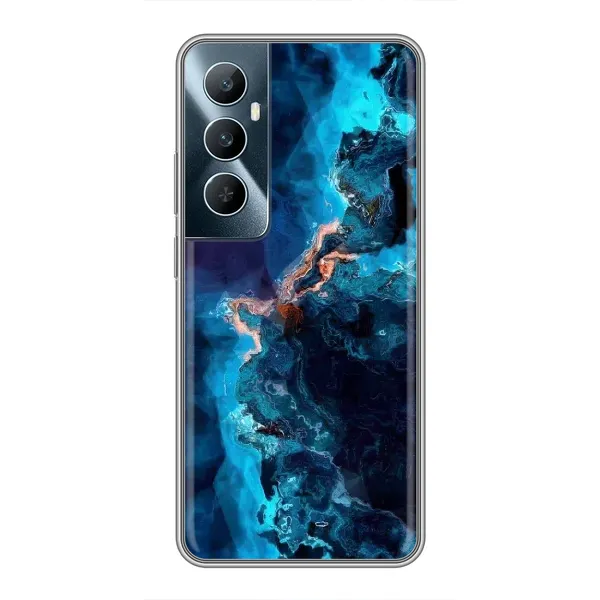 Чехол с рисунком «Синий мрамор» для Realme C65 Чехол с рисунком «Синий мрамор» для Realme C65