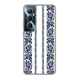 Силиконовый Чехол на Realme C65 с картинкой Вышиванки (Синяя вышиванка)
