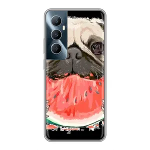 Чохол (ТПУ) Милі песики для Realme C65 (Смішний Мопс)