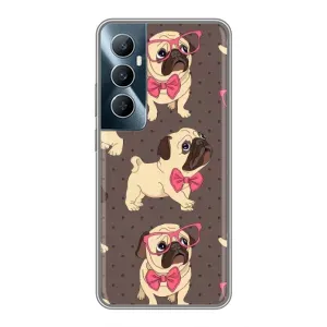 Чохол (ТПУ) Милі песики для Realme C65 (Песик Мопсікі)