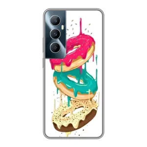 Чехол с изображением вкусной еды для Realme C65 (Сочные пончики)