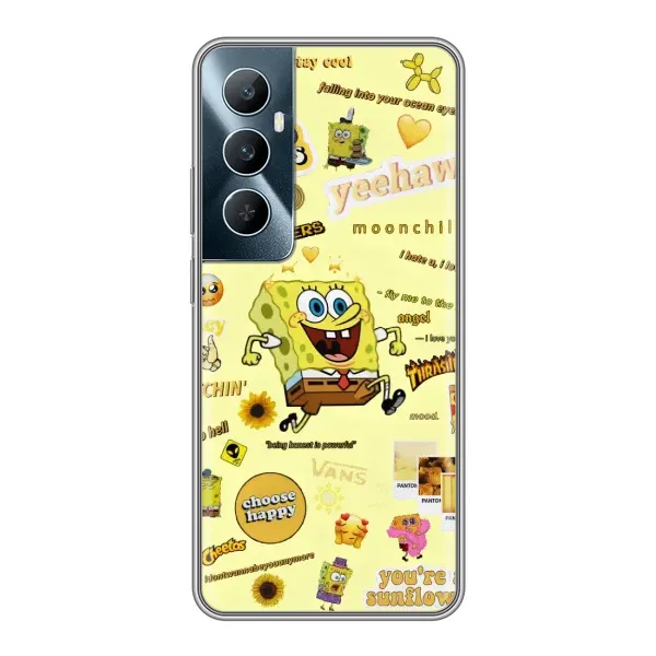 Чехол с рисунком «Спанч Боб бежит» для Realme C65