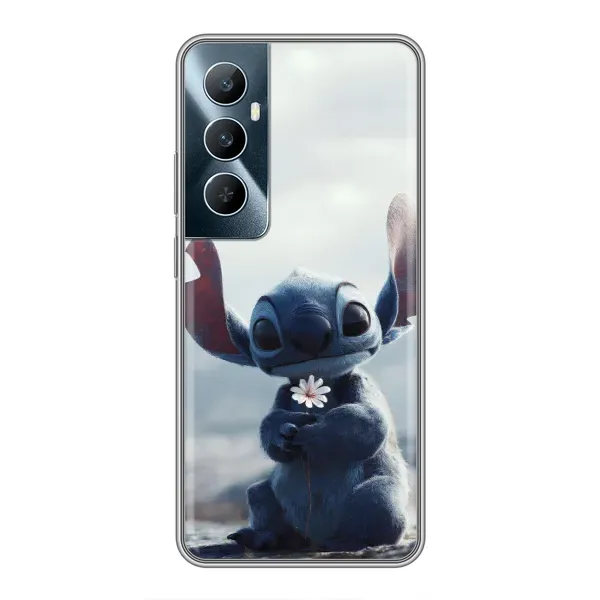 Чехол с рисунком «Стич с цветочком» для Realme C65 Чехол с рисунком «Стич с цветочком» для Realme C65