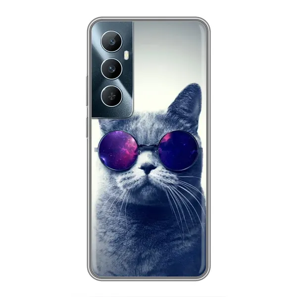 Чехол с рисунком «Стильный КОТ» для Realme C65 Чехол с рисунком «Стильный КОТ» для Realme C65
