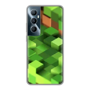 Чехлы для Realme C65 (Персонажи Майн Крафт) (Текстура)