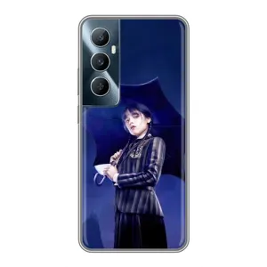 Чехлы с принтом Уэнсдей на Realme C65 (Уэнсдей с зонтом)