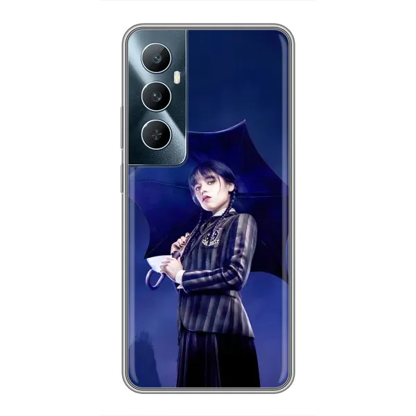 Чехол с рисунком «Уэнсдей с зонтом» для Realme C65