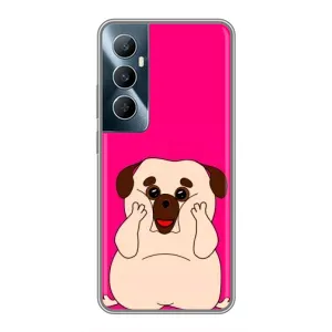 Чохол (ТПУ) Милі песики для Realme C65 (Веселий Мопсік)