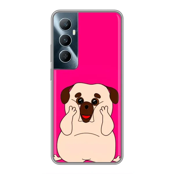 Чехол с рисунком «Веселый Мопсик» для Realme C65 Чехол с рисунком «Веселый Мопсик» для Realme C65