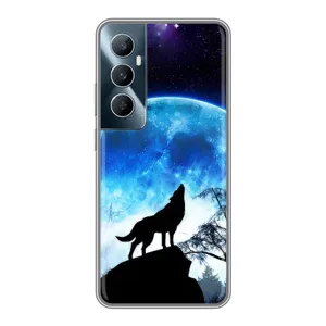 Чохол з Вовком на Realme C65 (Виє на місяць)