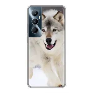 Чохол з Вовком на Realme C65 (Вовк біжить по снігу)