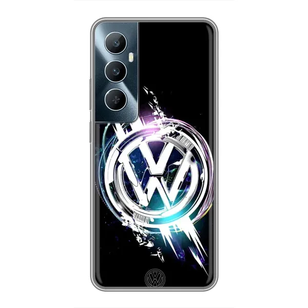Чехол с рисунком «Volkswagen на черном» для Realme C65 Чехол с рисунком «Volkswagen на черном» для Realme C65