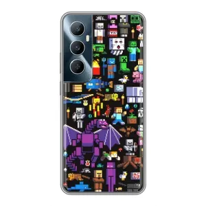 Чехол майнкрафт для Realme C65 (Все персонажи)