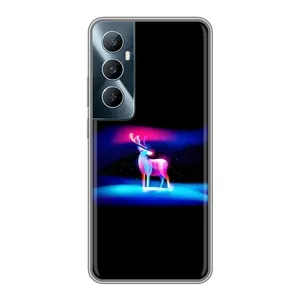Силіконовий бампер з картинкою звірів для Realme C65 (Яскравий олень)