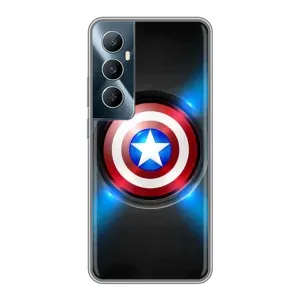 Чехол с Щитом Капитана Америки на Realme C65 (Яркий Щит Капитана)