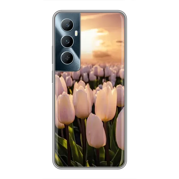 Чехол с рисунком «Закат с цветами» для Realme C65 Чехол с рисунком «Закат с цветами» для Realme C65