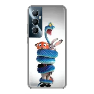 Силиконовый чехол с принтом Зоотрополіс для Realme C65 (Змея Зоо)
