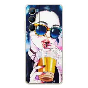 Чехол с картинкой Модные Девчонки Realme C66 (Девушка с коктейлем)