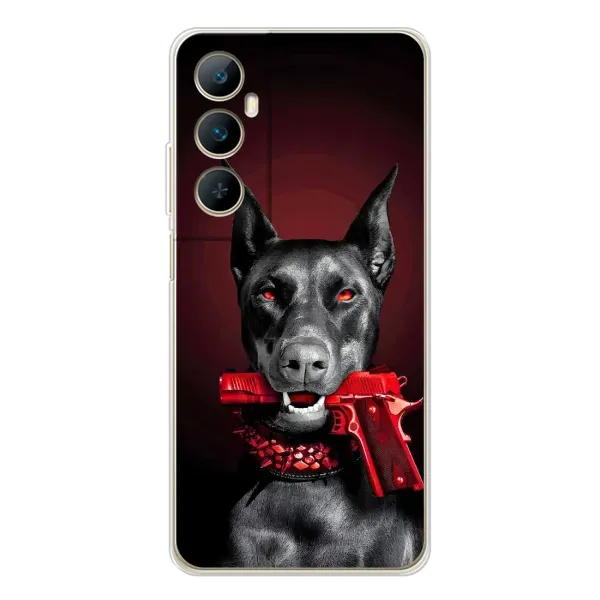 Чехол с рисунком «Доберман злой» для Realme C66 Чехол с рисунком «Доберман злой» для Realme C66