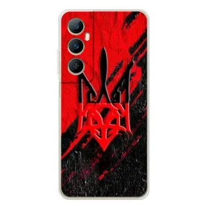 Чохли УПА (Червоно-Чорний) на Realme C66 (Герб в кольорах УПА)