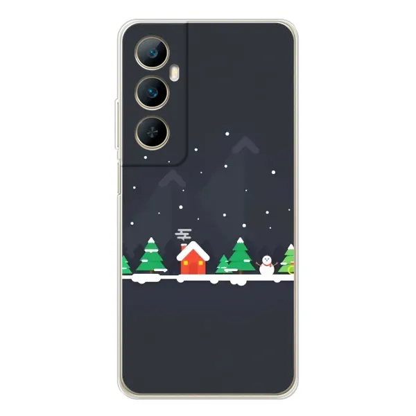 Чехол с рисунком «Город зимний» для Realme C66 Чехол с рисунком «Город зимний» для Realme C66
