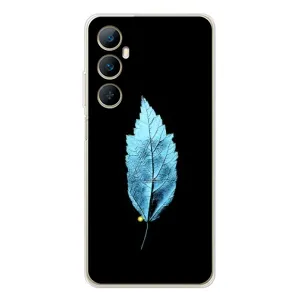 Чохол з картинками на чорному фоні для Realme C66 (Листя)