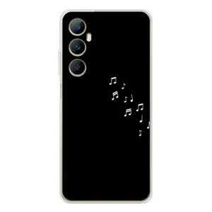 Чохол з картинками на чорному фоні для Realme C66 (Ноти)