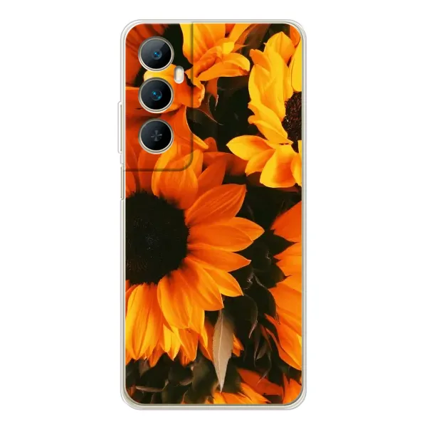 Чехол с рисунком «подсолнухи» для Realme C66 Чехол с рисунком «подсолнухи» для Realme C66