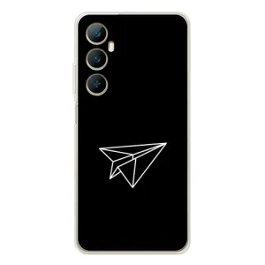 Чохол з картинками на чорному фоні для Realme C66 (Літак)