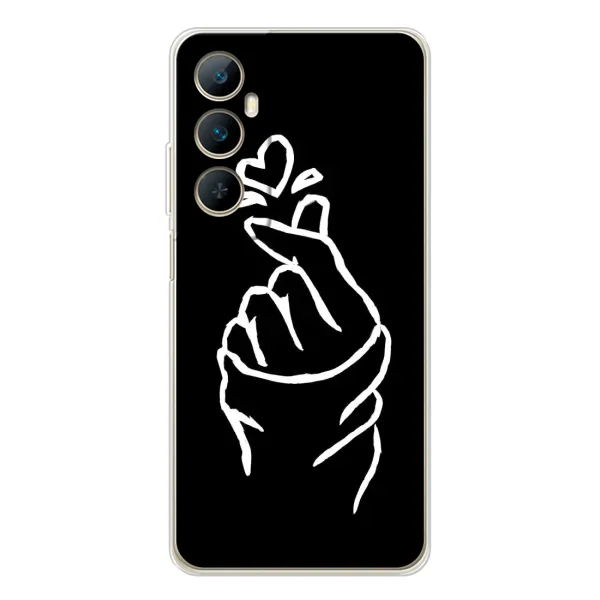 Чохол з малюнком «Сердечко на чорному» для Realme C66 Чохол з малюнком «Сердечко на чорному» для Realme C66
