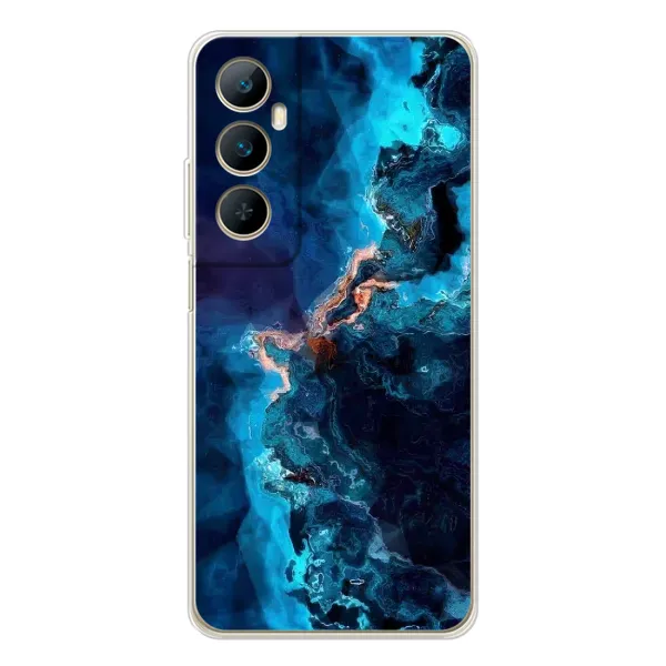 Чехол с рисунком «Синий мрамор» для Realme C66 Чехол с рисунком «Синий мрамор» для Realme C66