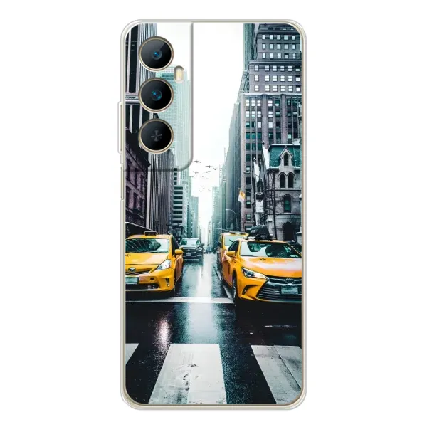 Чехол с рисунком «Такси» для Realme C66 Чехол с рисунком «Такси» для Realme C66